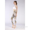 Leggings stampati con gufi elastici alti da donna